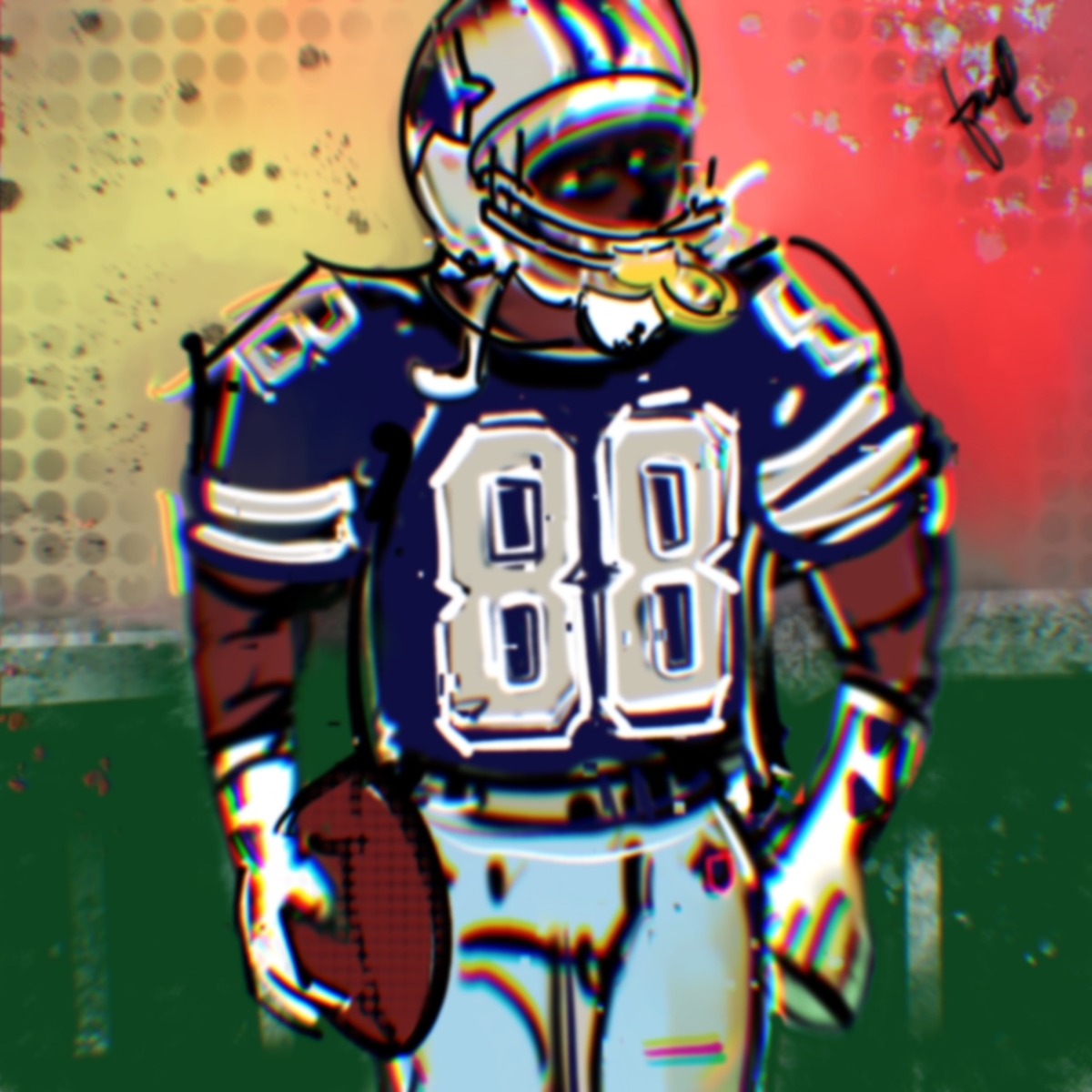Big D Deep Threat, original pop art print